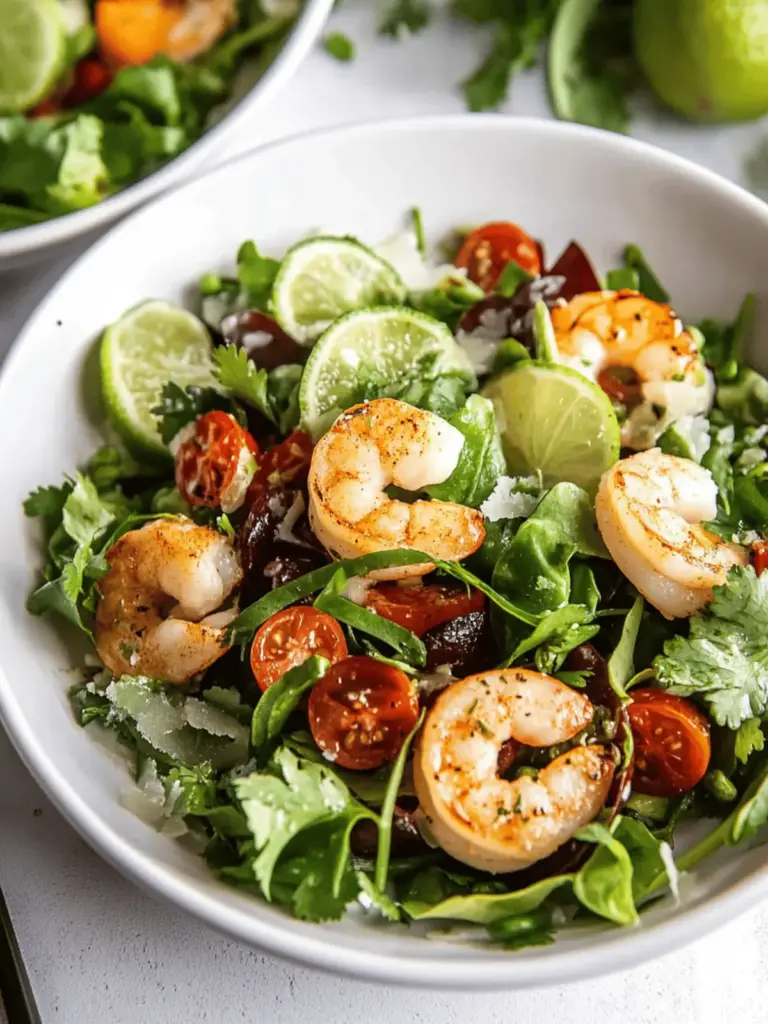 Koriander Limetten Garnelen Salat