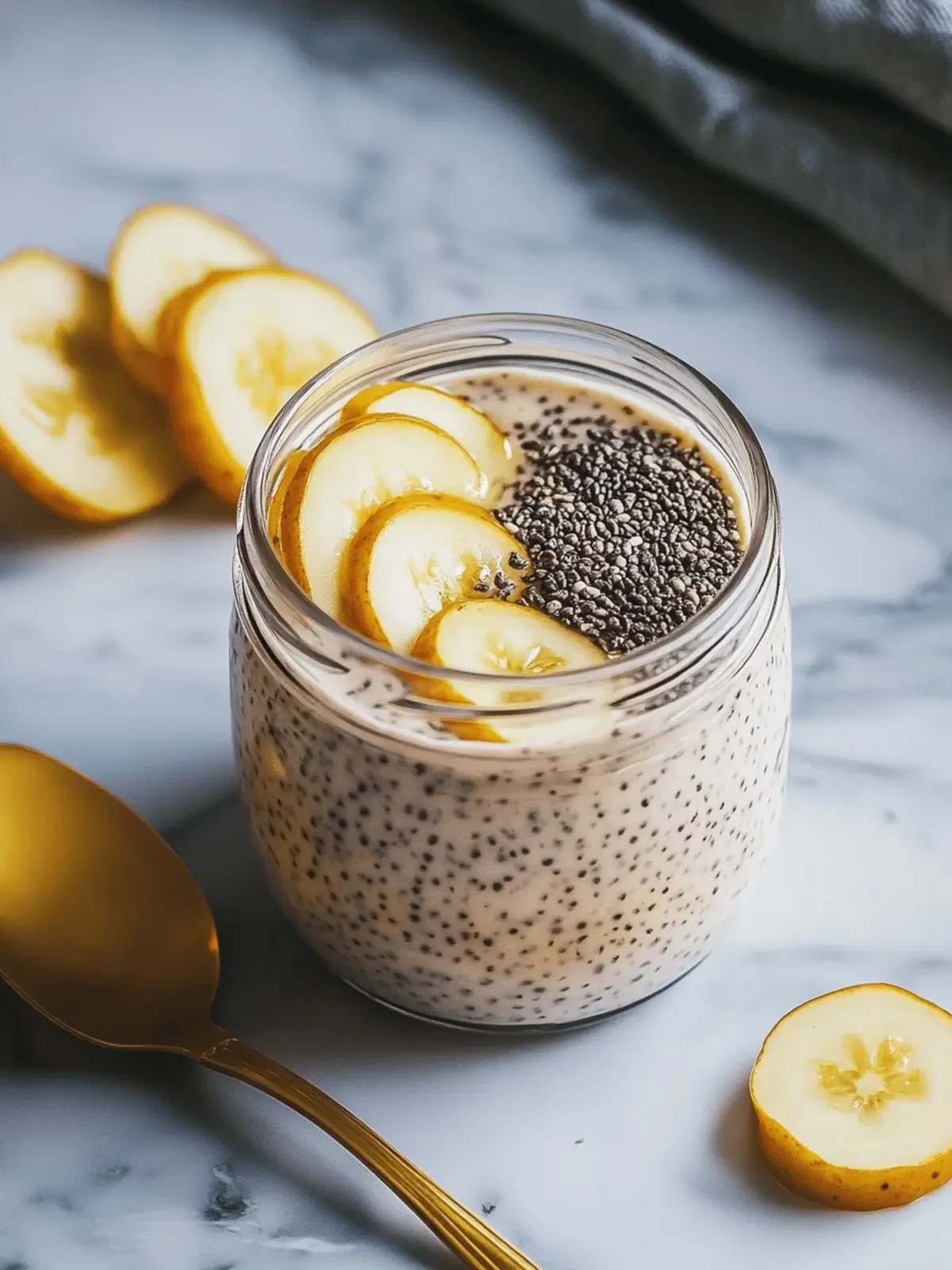 Bananen-Chia-Samen-Pudding mit Mandelmilch für Protein-Liebhaber 3 Bananen-Chia-Samen-Pudding mit Mandelmilch