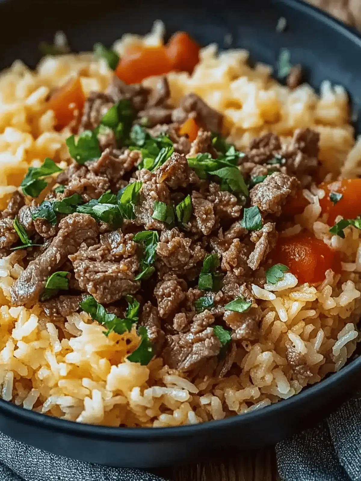 Schmutziger Reis mit Rinderhackfleisch