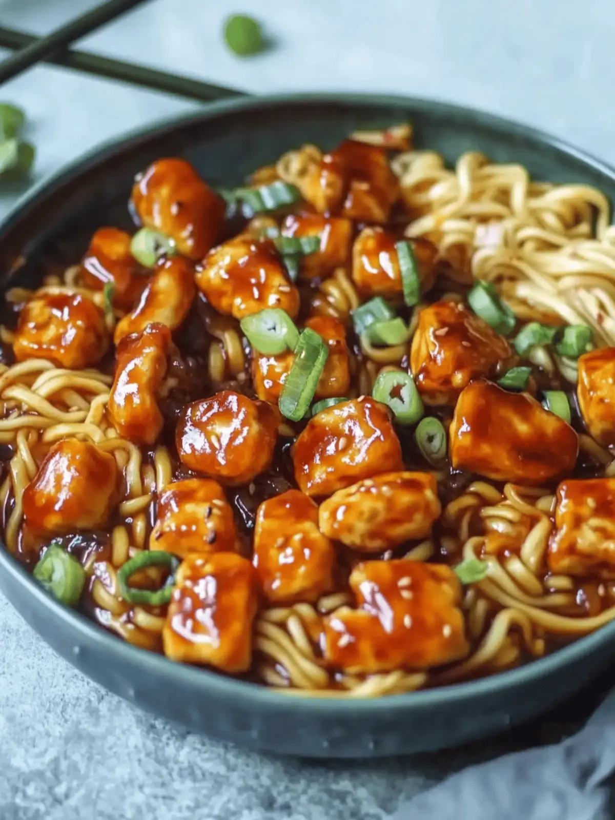Klebrige Knoblauch-Hühnchen-Nudeln für schnelle Abendessen 2 Klebrige Knoblauch-Hühnchen-Nudeln
