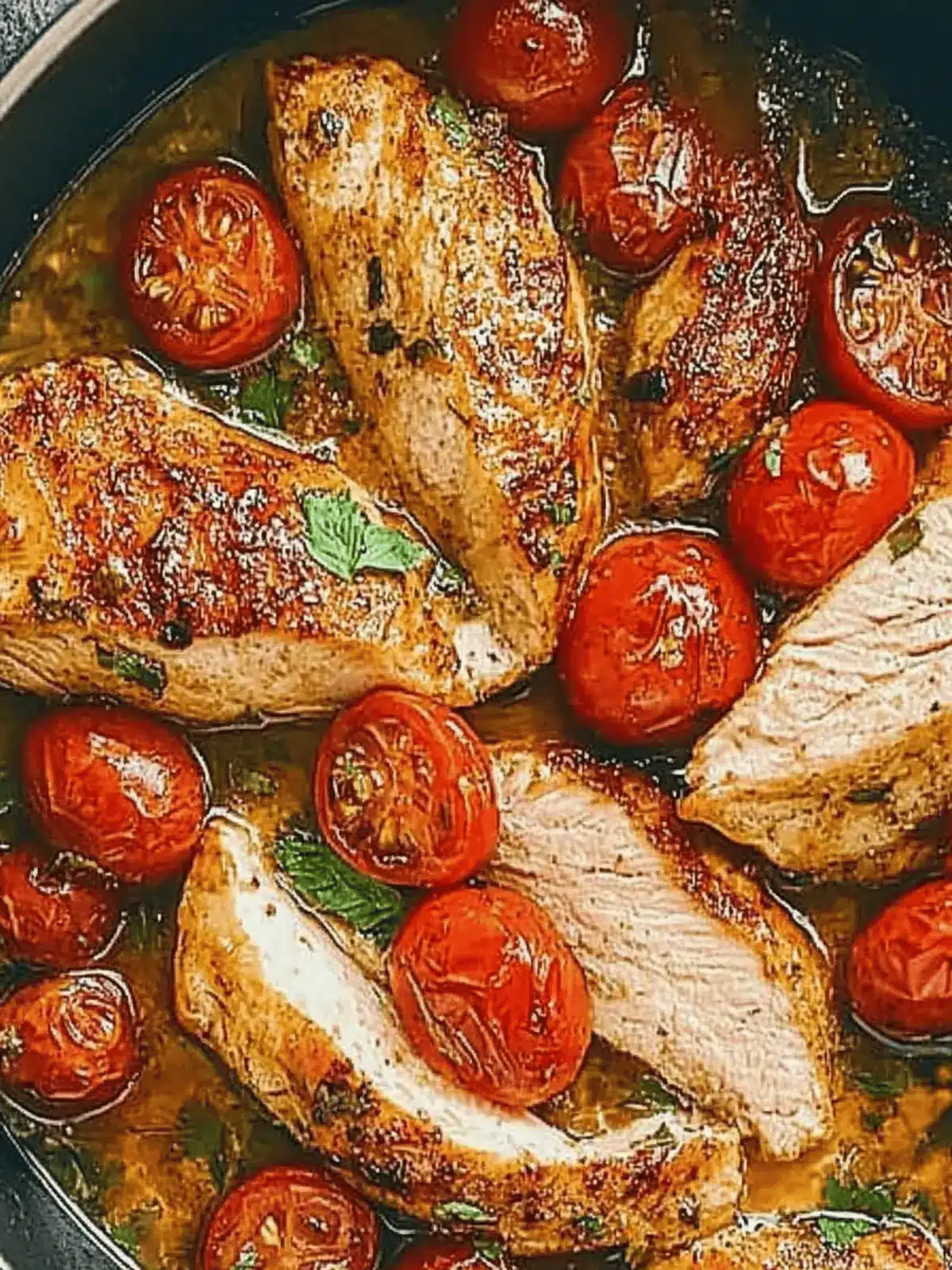 Cremige Pesto-Hähnchen mit gerösteten Tomaten genießen 3 Cremige Pesto-Hähnchen mit gerösteten Tomaten