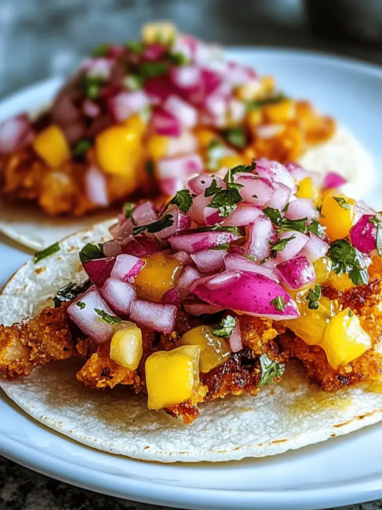 Knapprige Fisch-Tacos mit Mango-Salsa