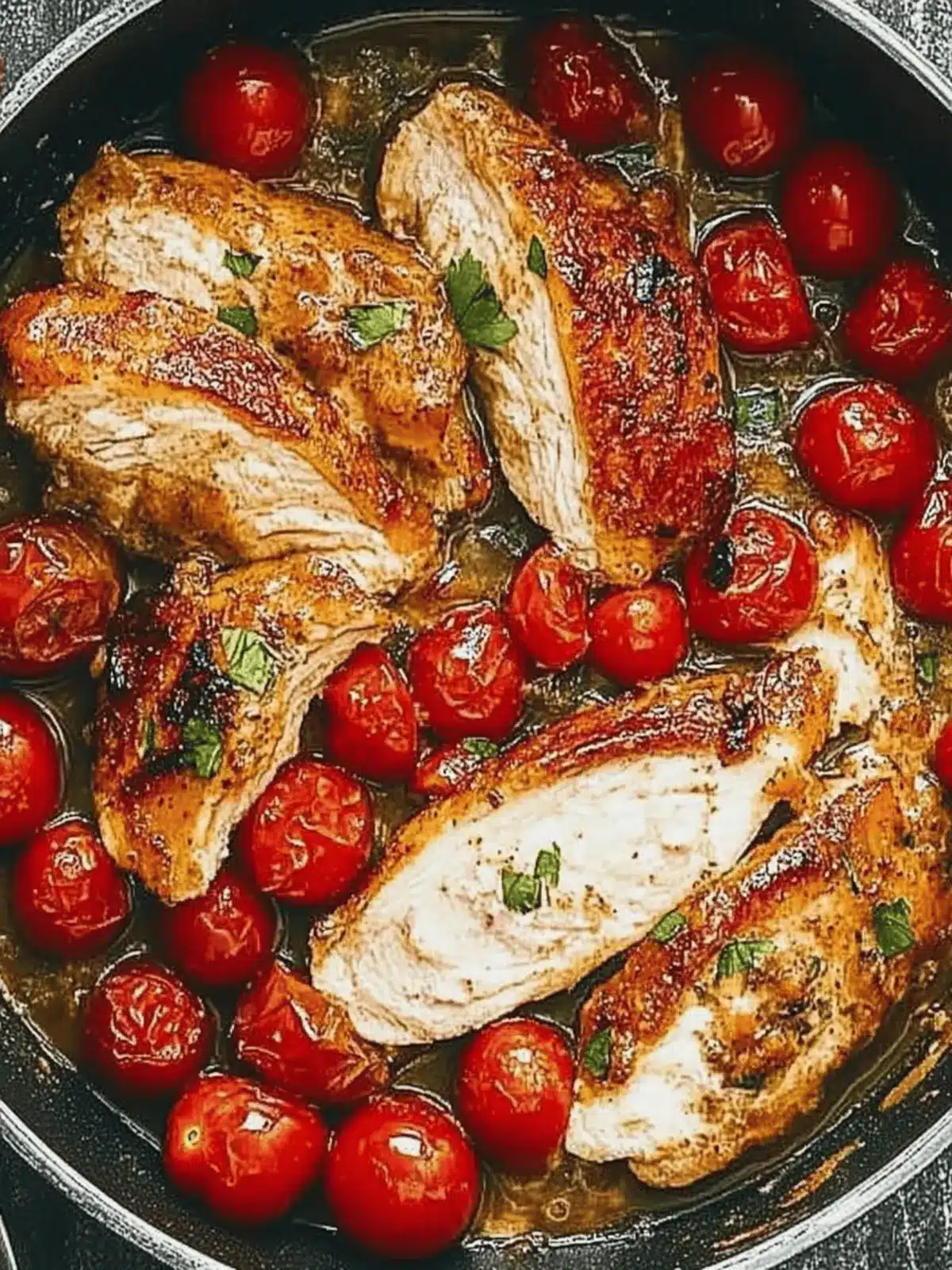 Cremige Pesto-Hähnchen mit gerösteten Tomaten genießen 4 Cremige Pesto-Hähnchen mit gerösteten Tomaten