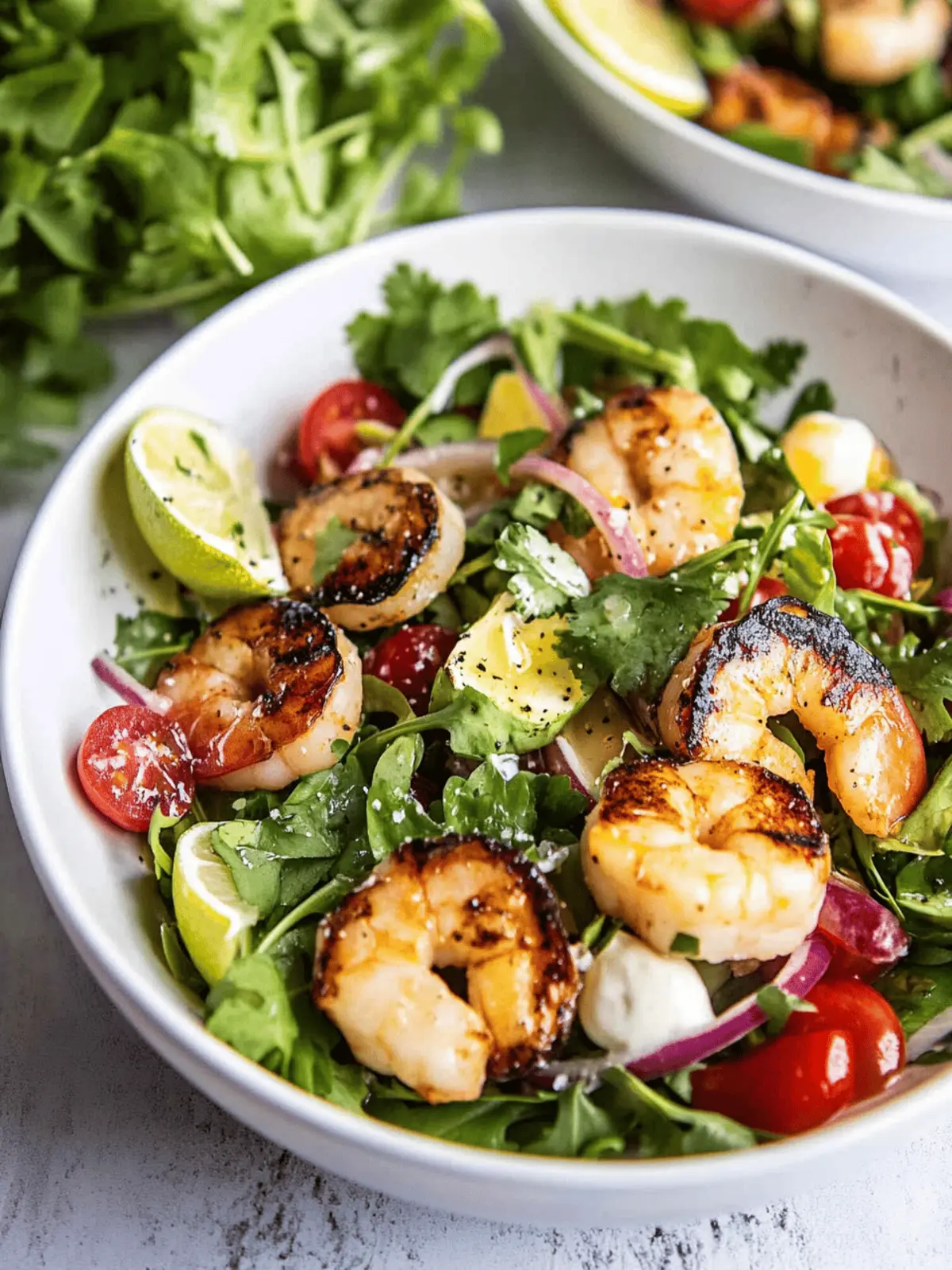 Koriander Limetten Garnelen Salat perfekt für den Sommer 4 Koriander Limetten Garnelen Salat