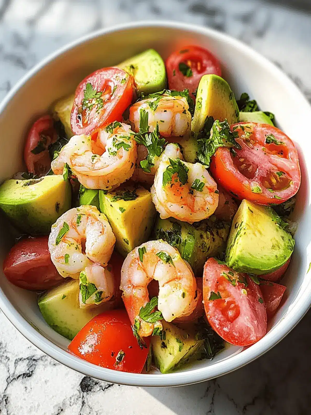 Avocado- und Garnelensalat für Eilige Genießertage 4 Avocado- und Garnelensalat