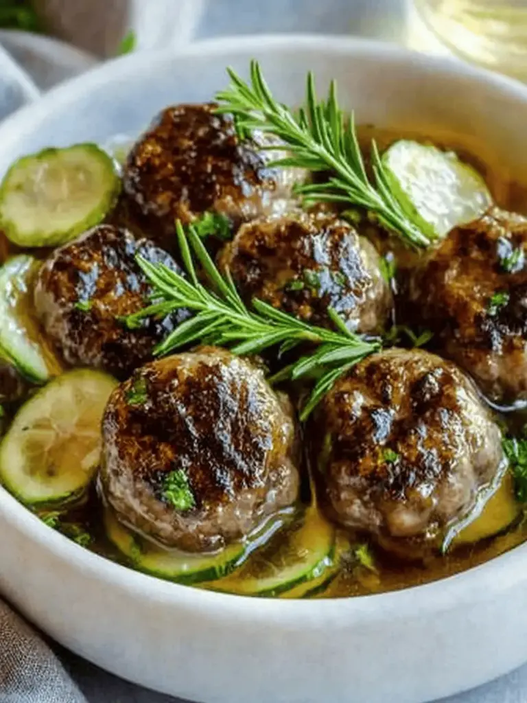 Französische Zwiebelfrikadellen mit herzhaftem Zwiebelsauce