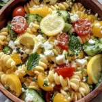 Griechischer Kichererbsen-Pastasalat