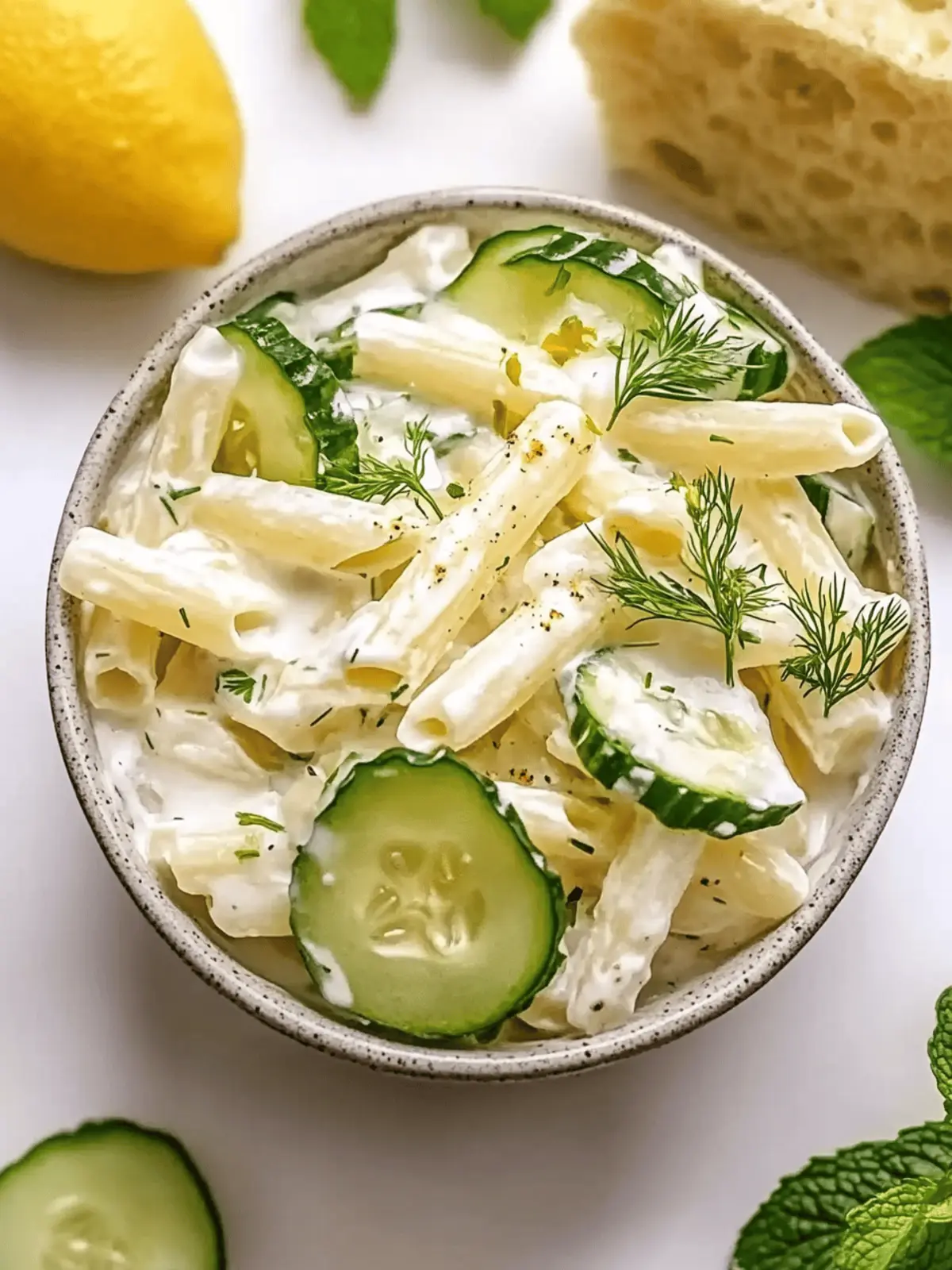 Gurken-Pasta-Salat – Frisch und gesund genießen 2 Gurken-Pasta-Salat
