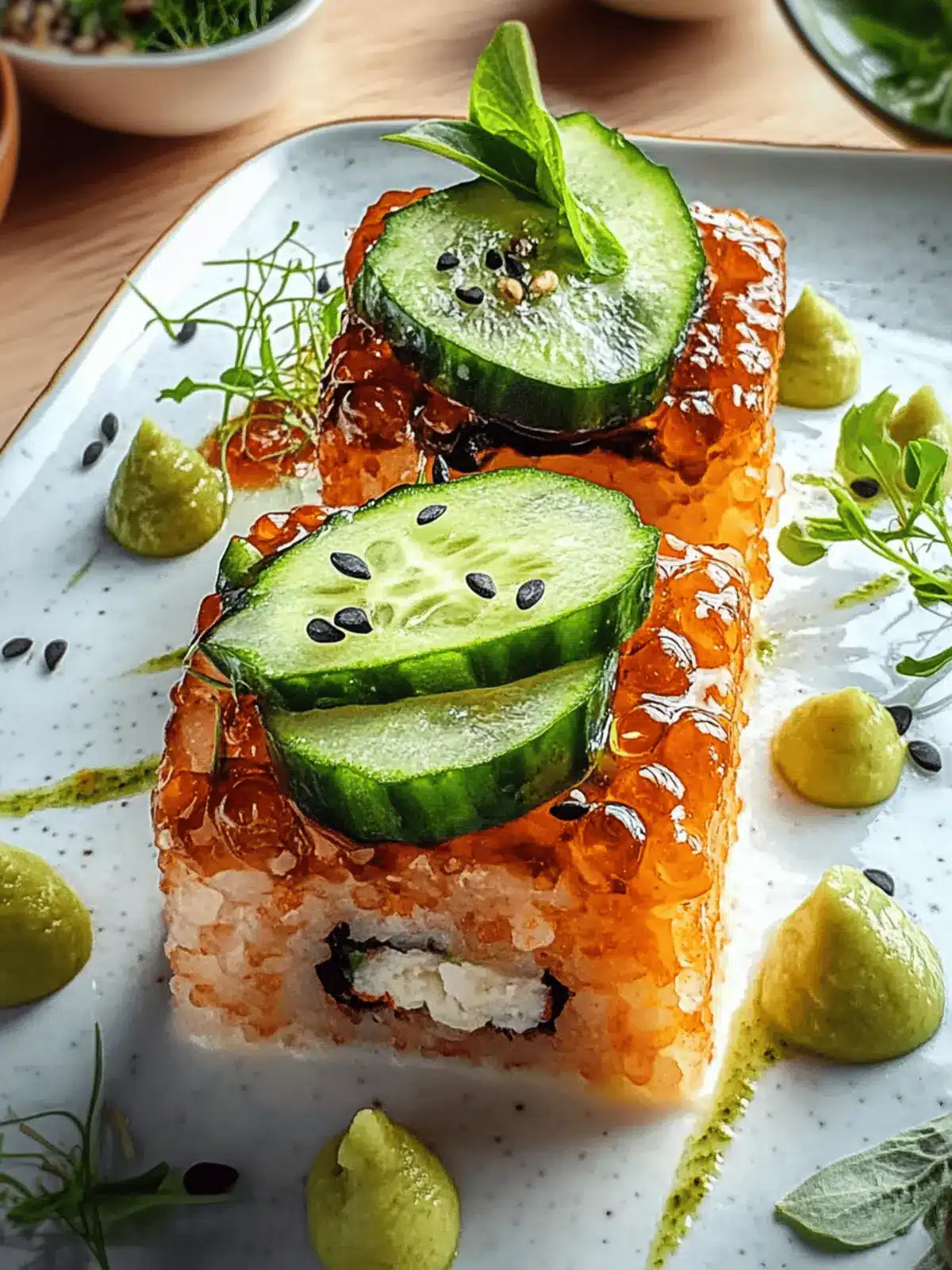 Knuspriger Reis mit würzigem Lachs für Gourmetliebhaber 4 Knuspriger Reis mit würzigem Lachs