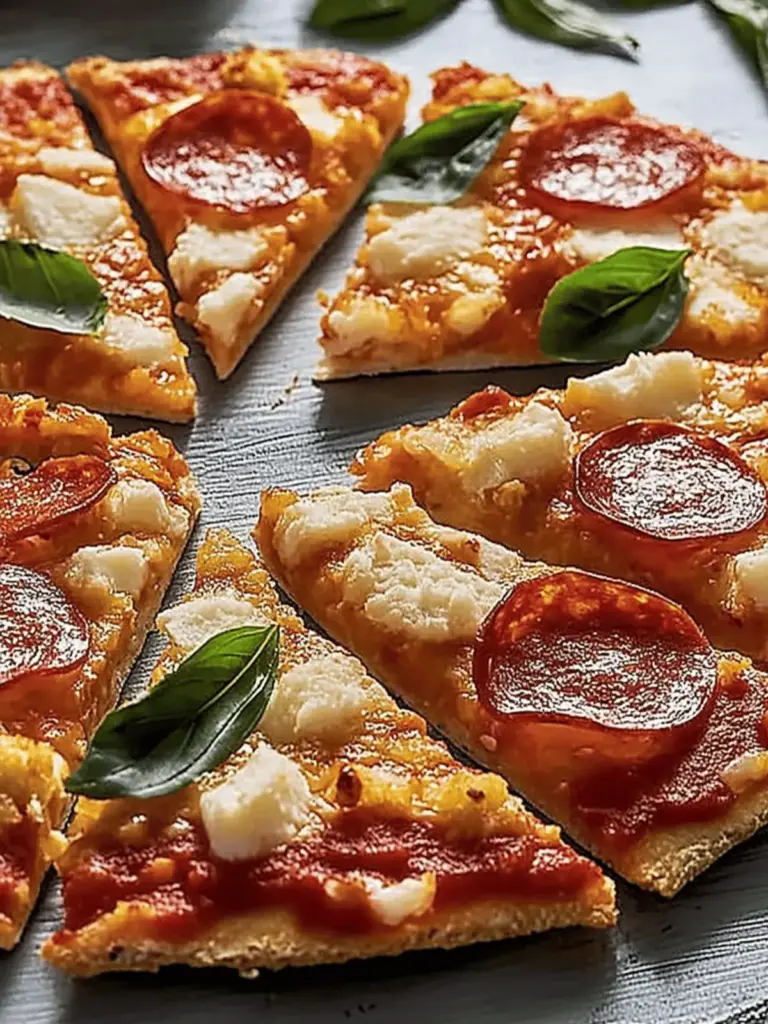 Keto Hähnchenkrustenpizza