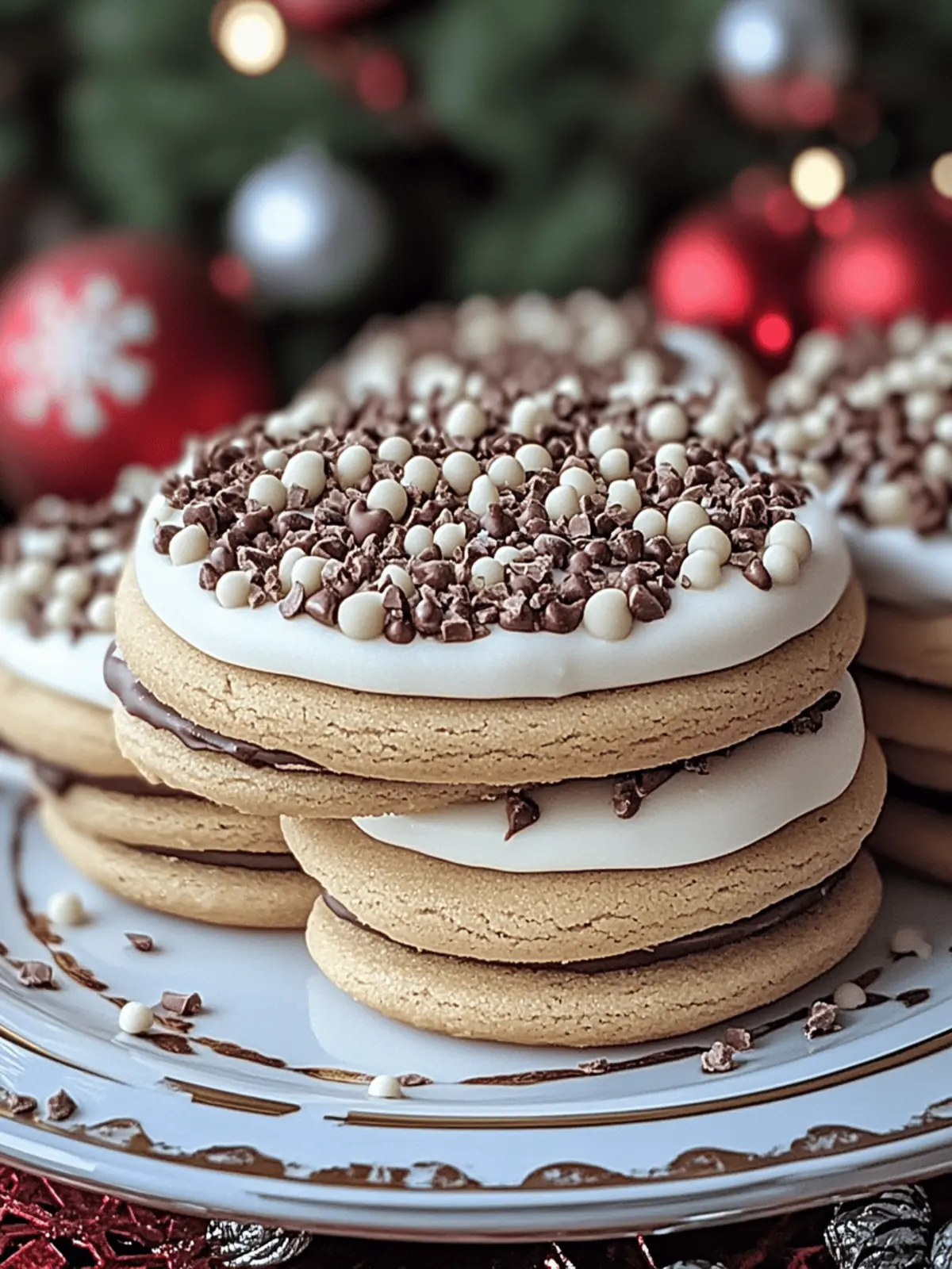 Winterwunderland Schokoladenkekse Weihnachtsplätzchen