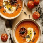 Cremige geröstete Knoblauch-Tomaten-Suppe Rezept