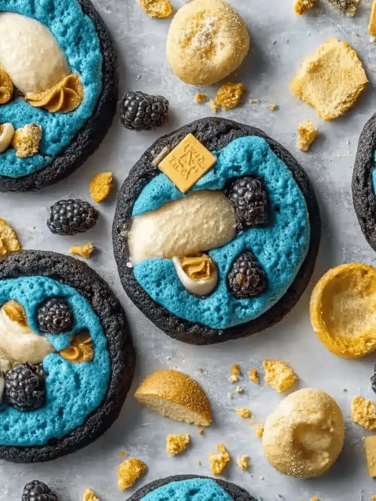 Kekse von Cookie Monster: Einfache blaue Monster-Leckereien 3 Kekse von Cookie Monster: Einfache hausgemachte blaue Monster-Leckereien für Kinder