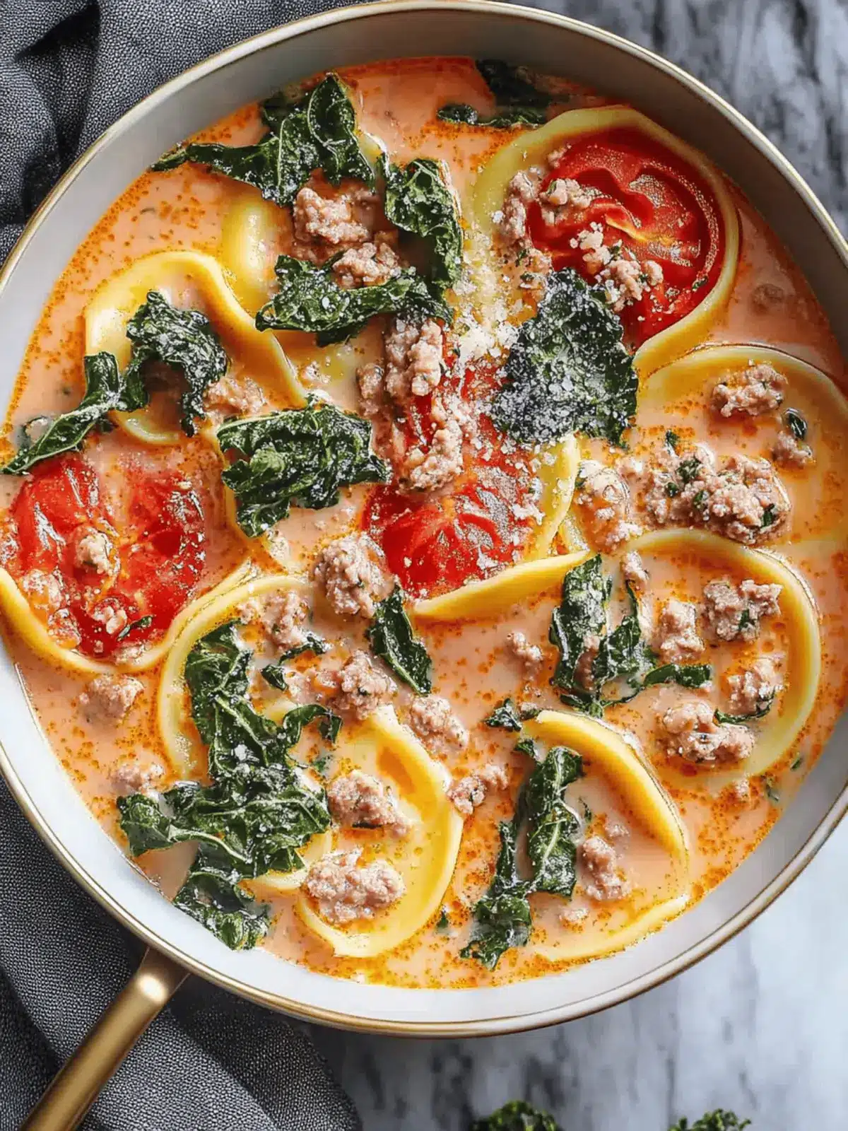 Butternut Wurst Tortellini Suppe für kalte Tage 3 Butternut Wurst Tortellini Suppe