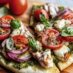 Pesto Hähnchen Fladenbrot