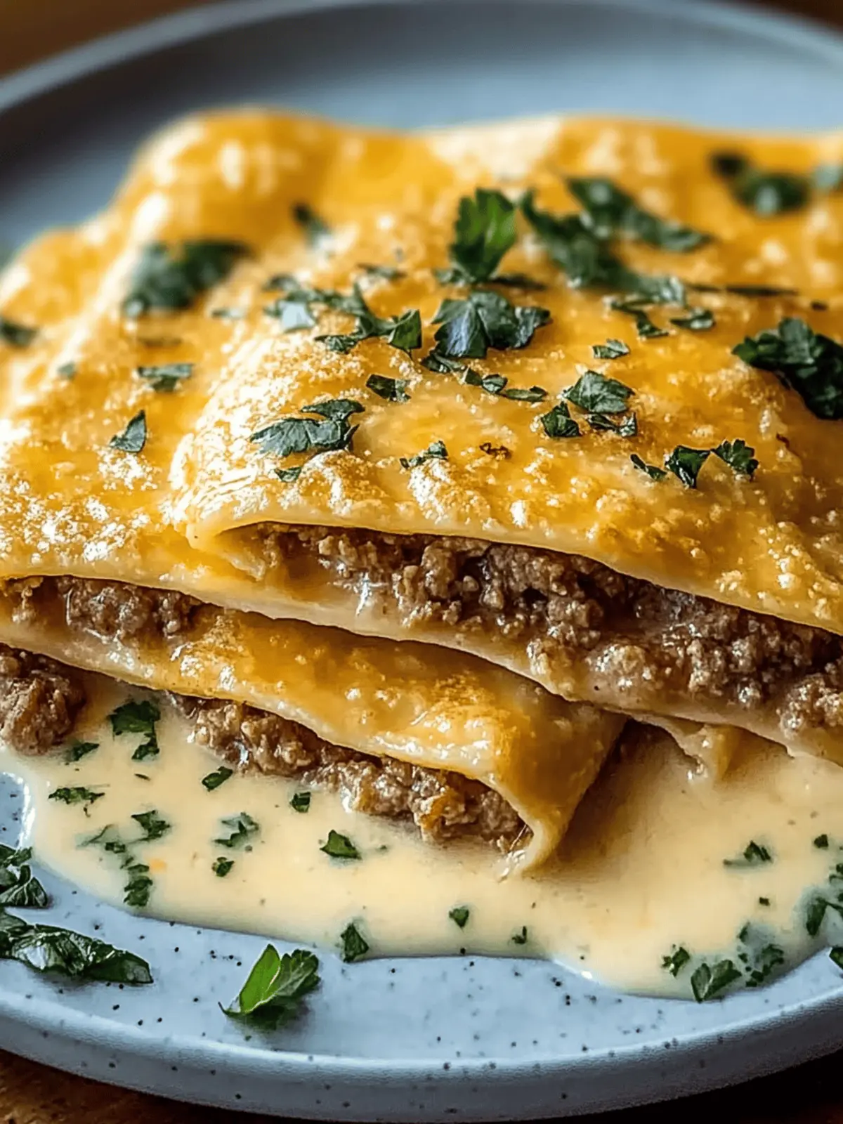 Südliche Frühstücks-Enchiladas mit Wurstsoße genießen 2 Südliche Frühstücks-Enchiladas mit Wurstsoße