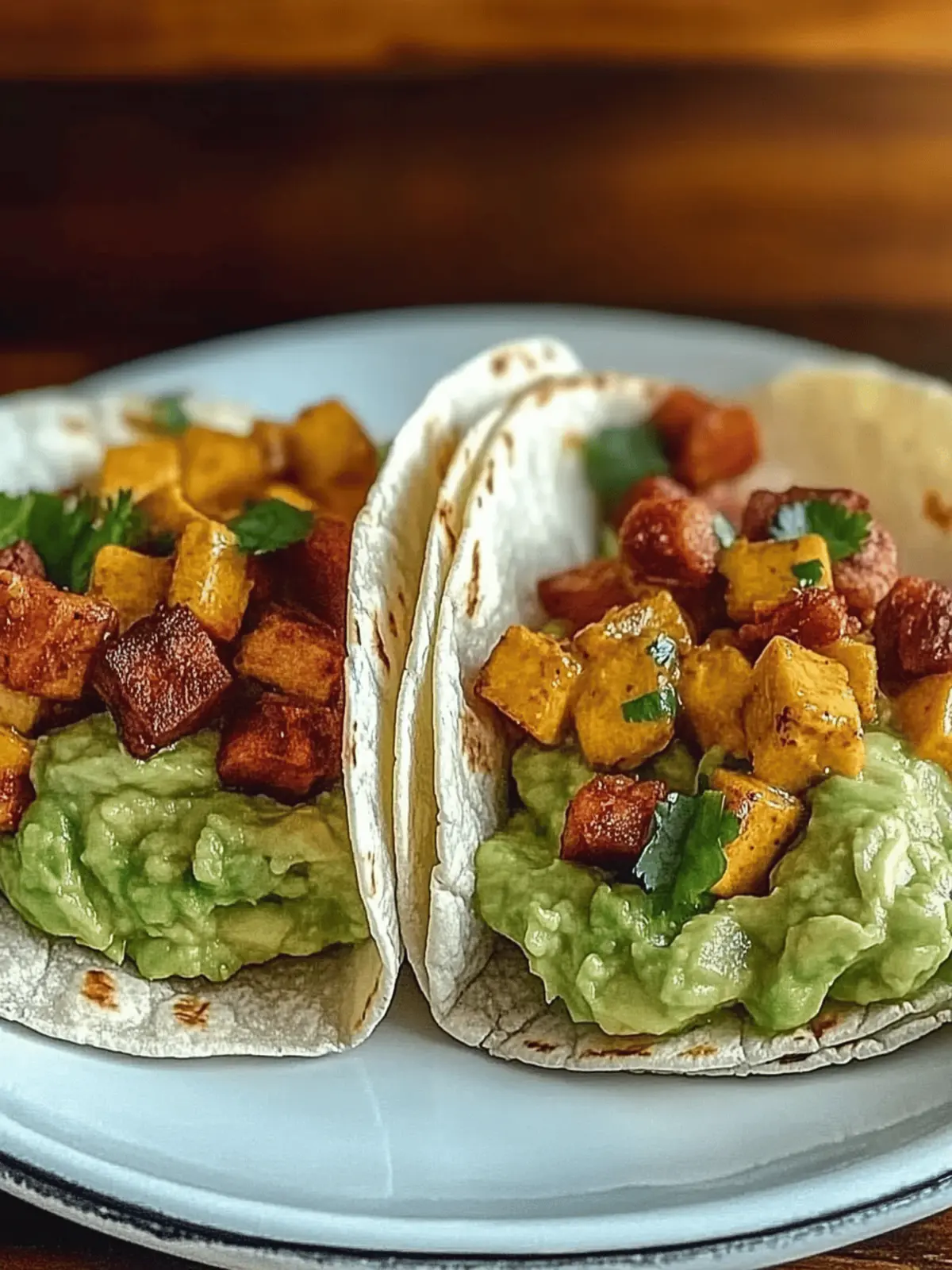 Frühstückstacos mit Avocado-Crema ganz einfach selbstgemacht 2 Frühstückstacos mit Avocado-Crema