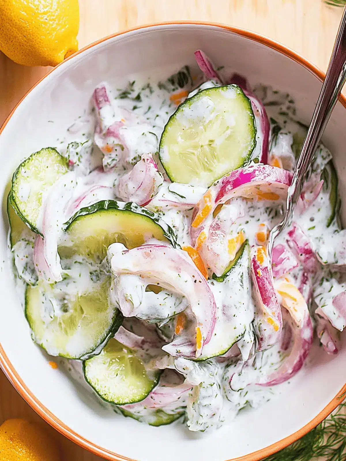 Griechischer Gurkensalat mit cremigem Dressing 3 Griechischer Gurkensalat