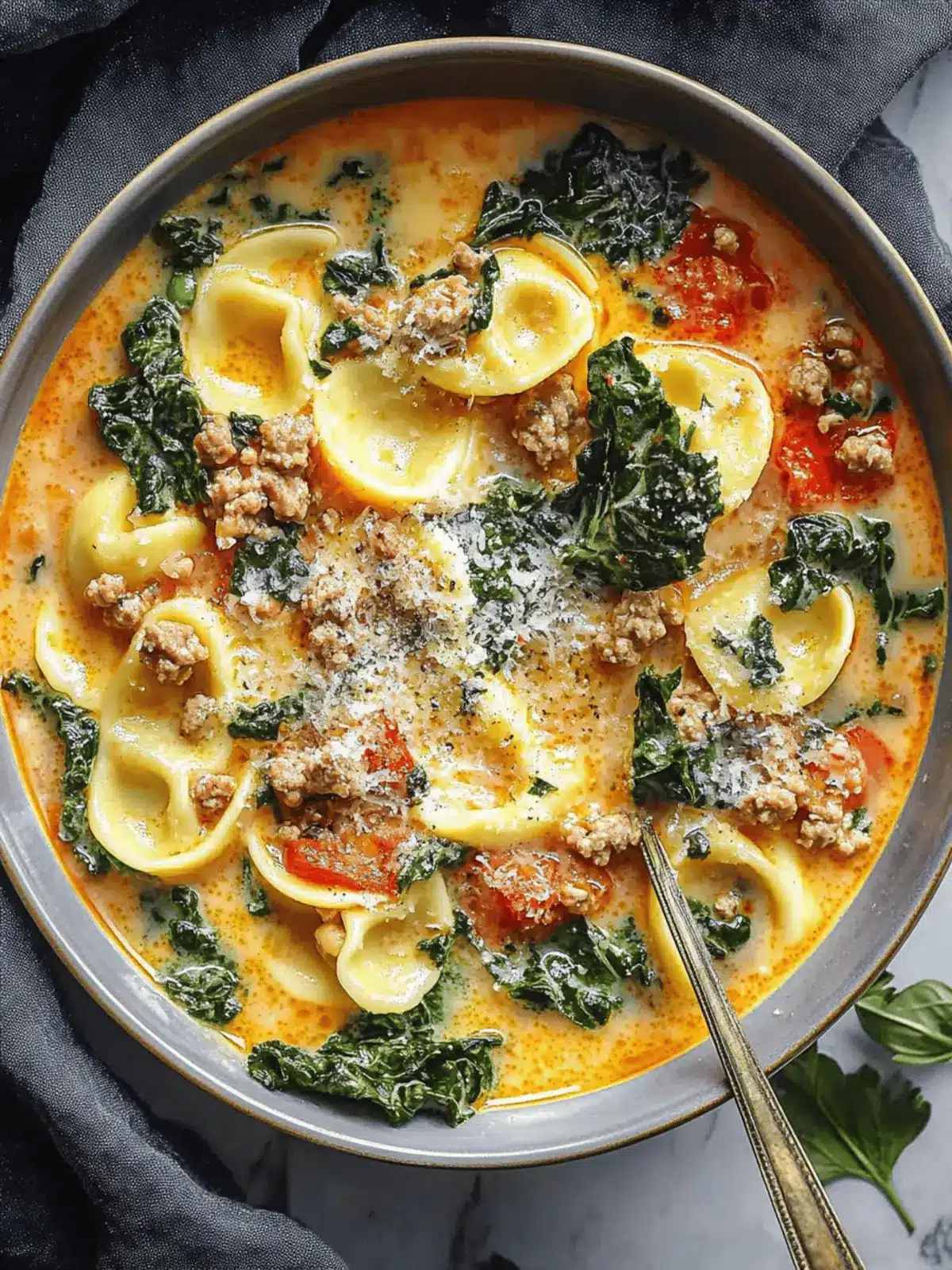 Butternut Wurst Tortellini Suppe für kalte Tage 2 Butternut Wurst Tortellini Suppe