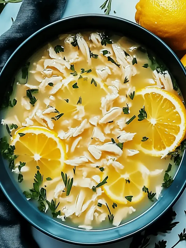 Zitronen Ingwer Kurkuma Hähnchen und Reis Suppe