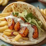 Blechpfannen-Hühnchen-Pitas mit frischem Kräuter-Ranch-Slaw