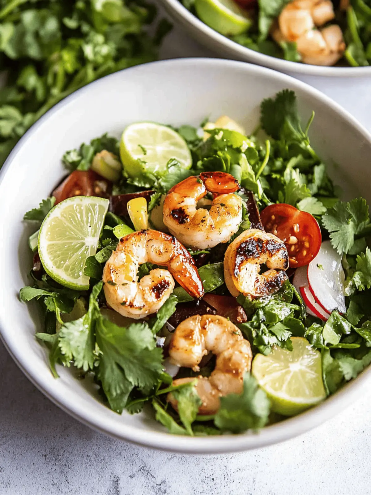 Koriander Limetten Garnelen Salat perfekt für den Sommer 3 Koriander Limetten Garnelen Salat