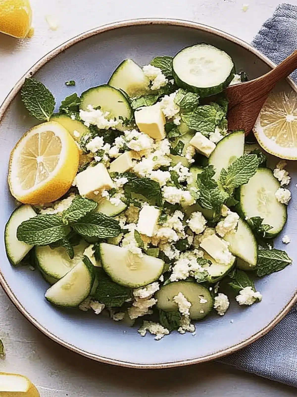 Gurkensalat mit Quinoa und Zitronendressing