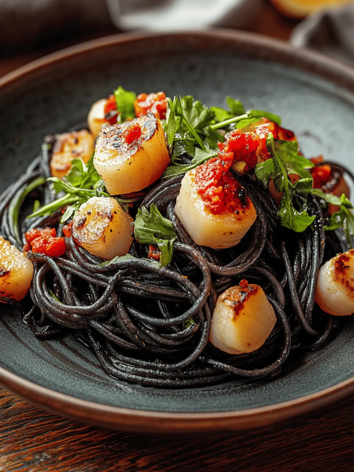 Tintenfisch-Tinte Linguine in 30 Minuten zaubern 5 Tintenfisch-Tinte Linguine