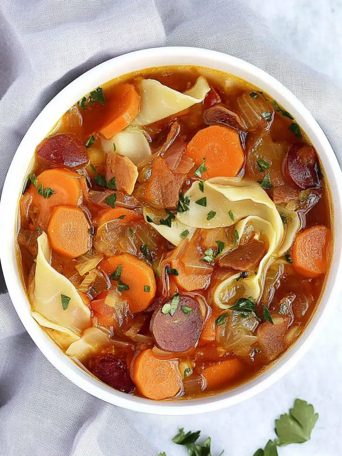 Kohl Suppe mit Wurst für wohlige Momente 2 Kohl Suppe mit Wurst