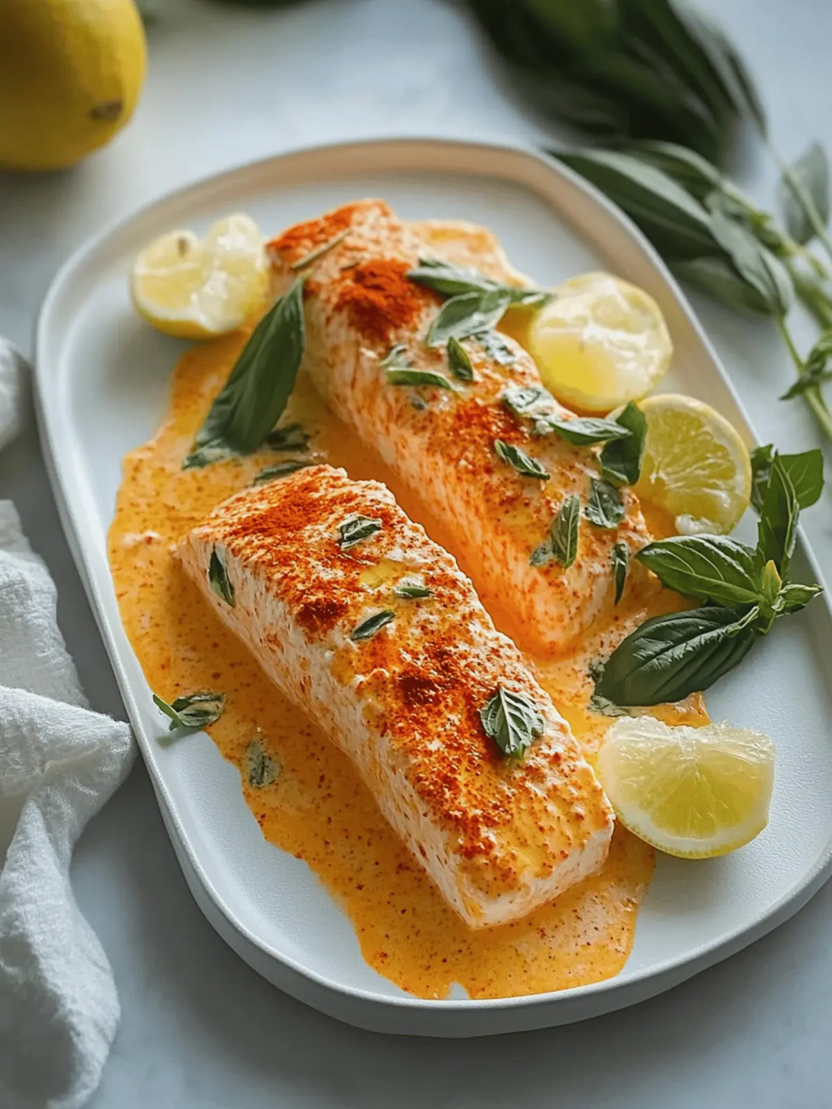 Lachs mit gerösteter Paprikasauce schnell zubereiten 2 Lachs mit gerösteter Paprikasauce
