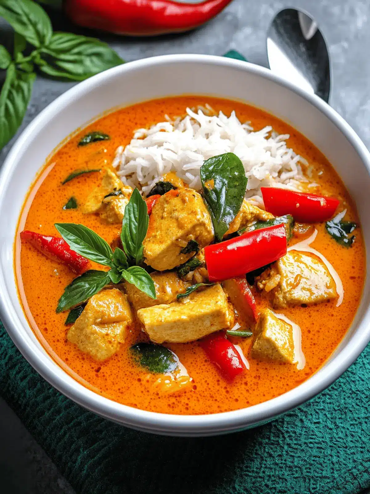 Thai Roter Curry Hähnchen in 25 Minuten zubereiten 2 Thai Roter Curry Hähnchen