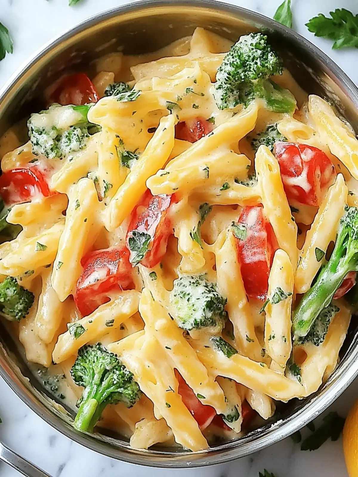 Cremige Pasta Primavera für schnelle Genussmomente 2 Cremige Pasta Primavera