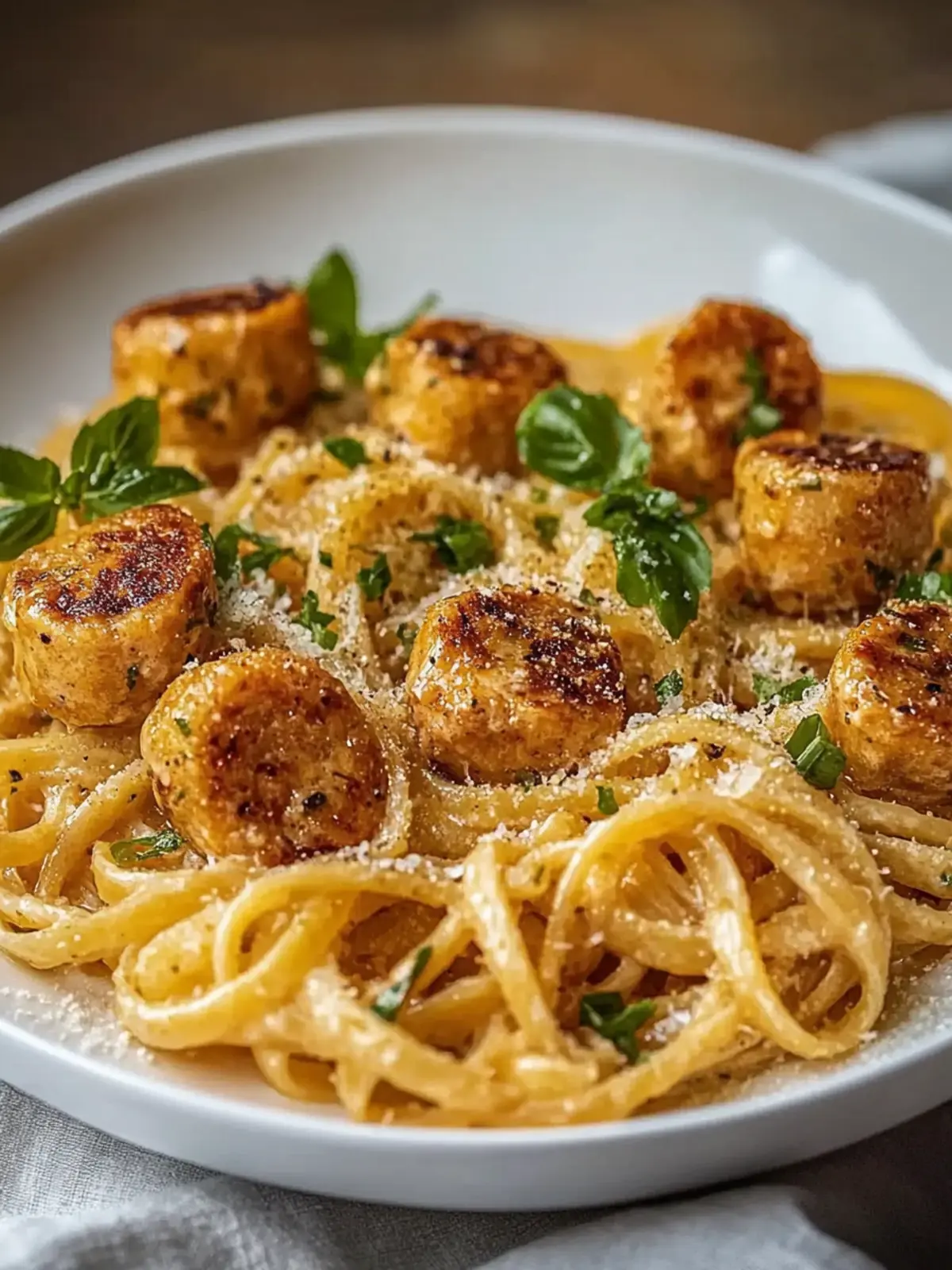 Cremige Cowboy-Butter-Hühnchen-Pasta Linguine selbst gemacht 4 Cremige Cowboy-Butter-Hühnchen-Pasta Linguine