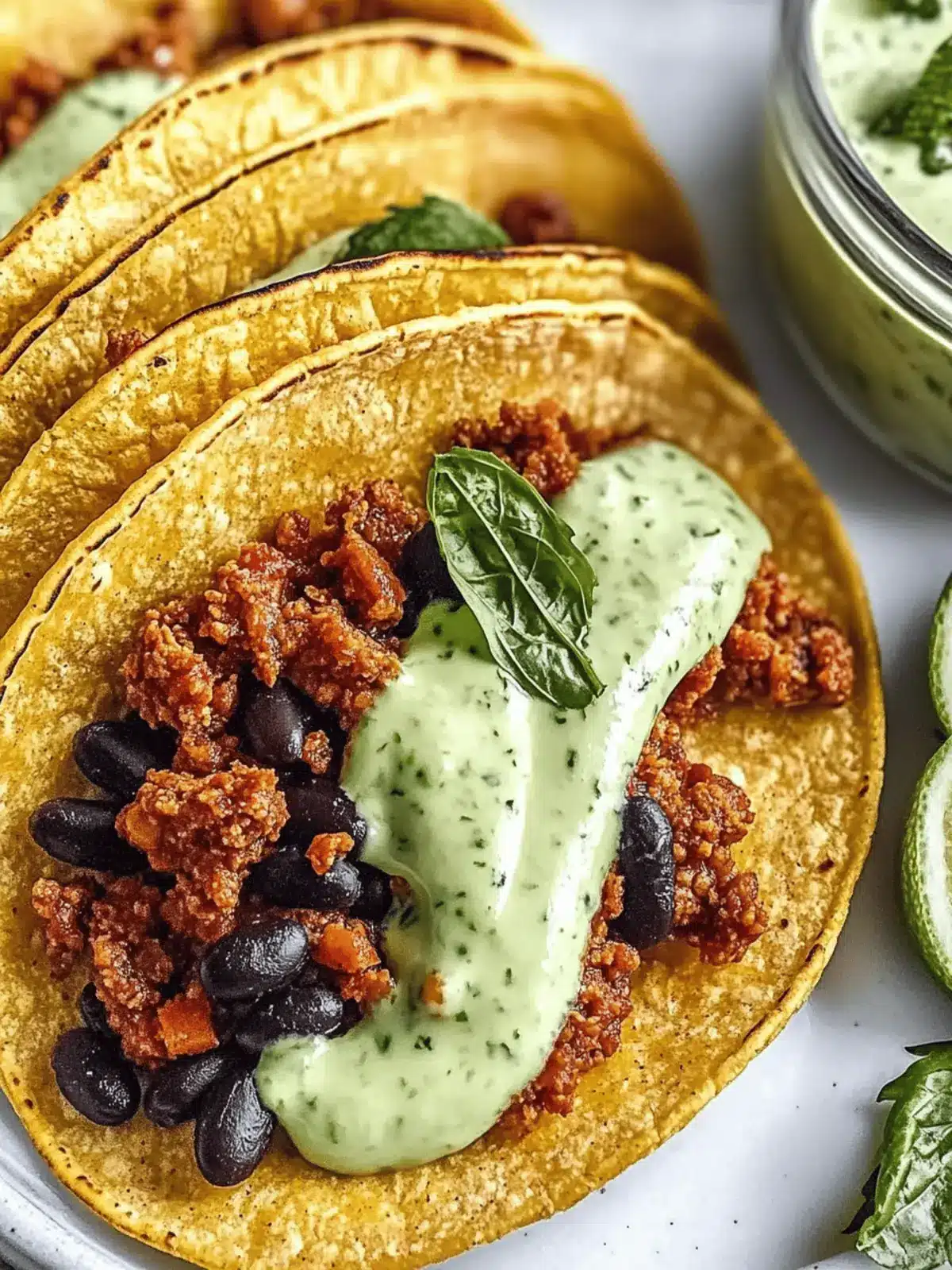 Knusprige gebackene Puten-Tacos mit Avocado-Sauce 2 Knusprige gebackene Puten-Tacos mit Avocado-Sauce