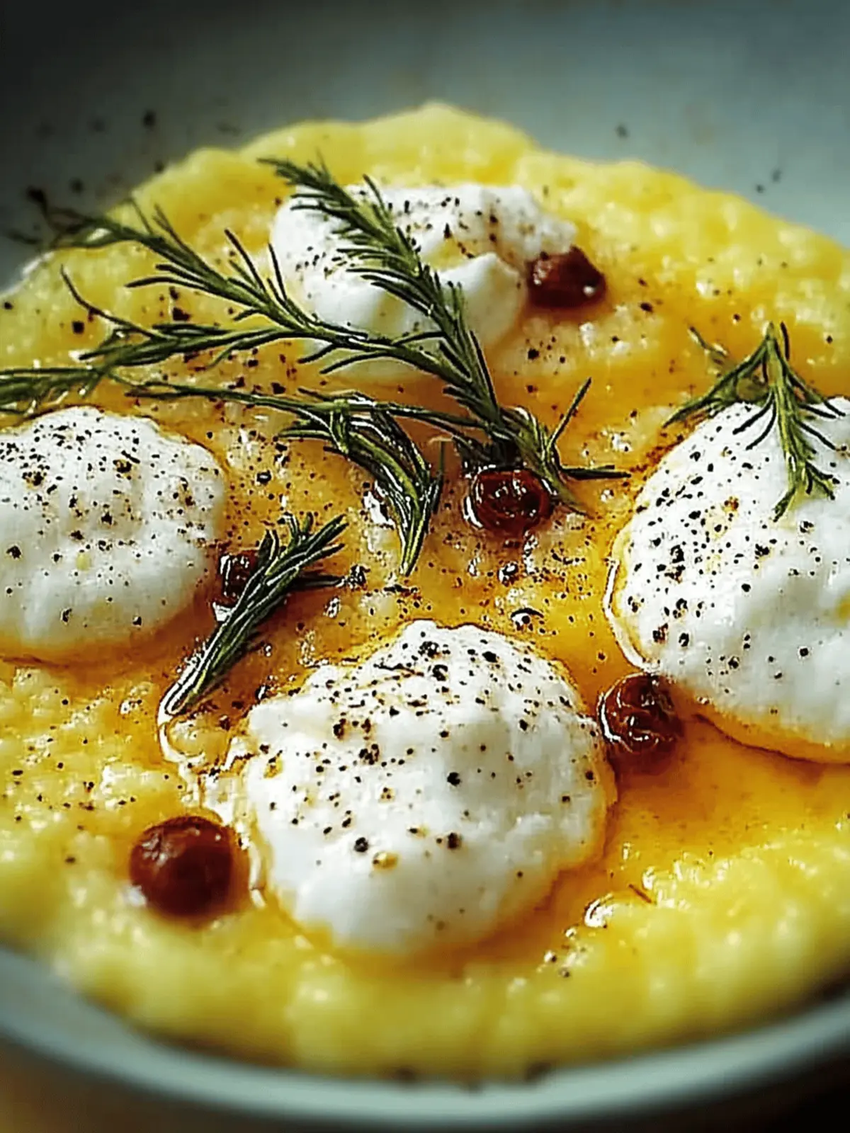 Cremige Polenta mit pochierten Eiern – Genuss pur 2 Cremige Polenta mit pochierten Eiern