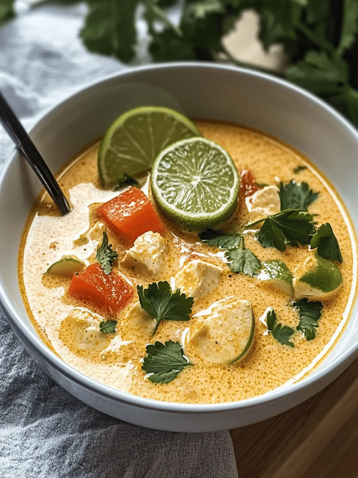 Kokosnuss-Curry-Hühnchensuppe für Gemütliche Abende 2 Kokosnuss-Curry-Hühnchensuppe