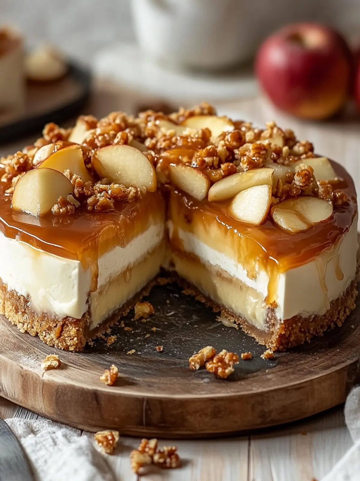 Salzkaramell-Apfelkuchen-Käsekuchen Rezept für Genießer 3 Salzkaramell-Apfelkuchen-Käsekuchen Rezept