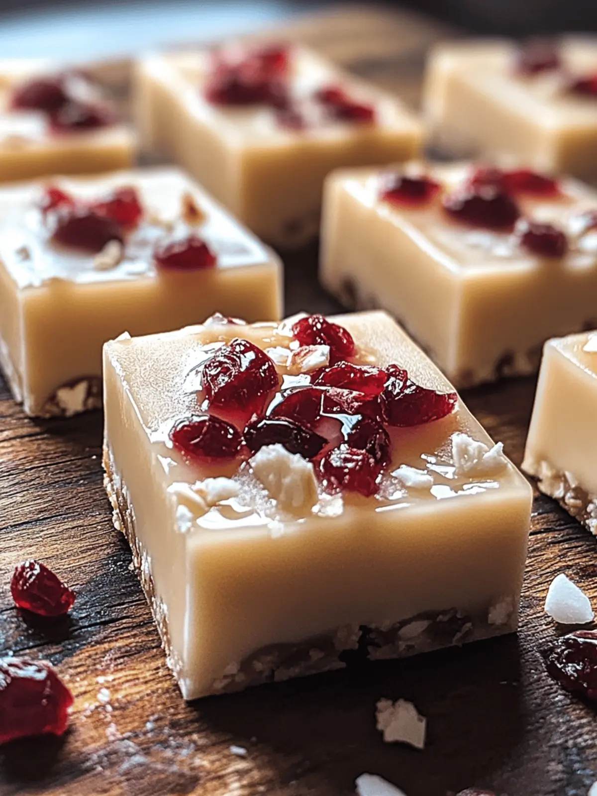 Weiße Schokolade Cranberry Fudge für besondere Anlässe 5 Weiße Schokolade Cranberry Fudge