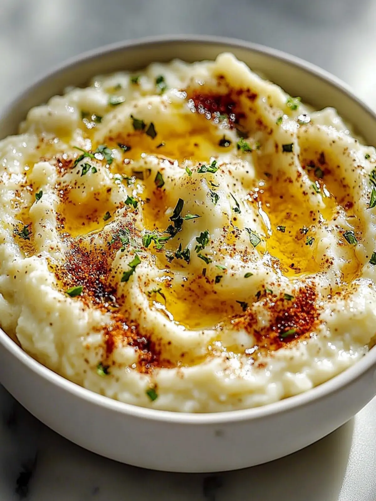 Blumenkohlpüree mit Knoblauch: Cremig und Gesund 5 Blumenkohlpüree mit Knoblauch