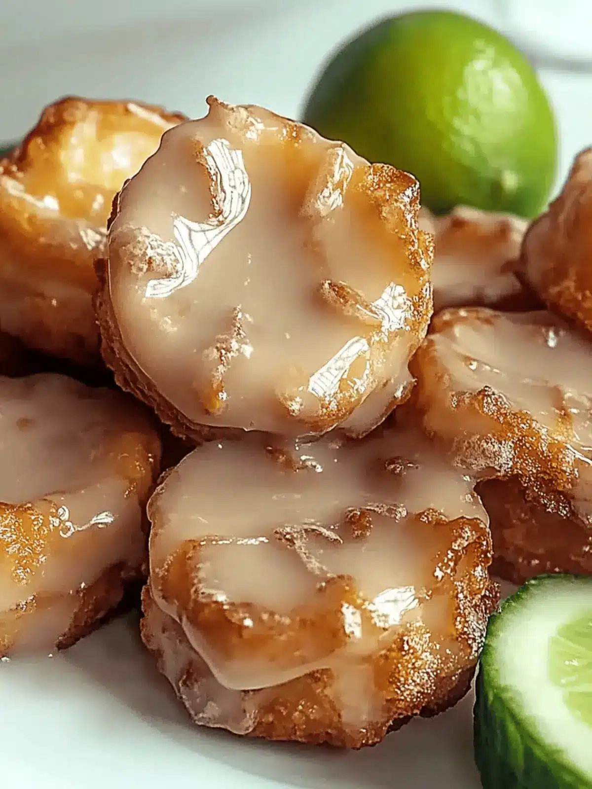 Gebratene Apfelküchlein mit Glasur: Gesund und Lecker 4 Gebratene Apfelküchlein mit Glasur