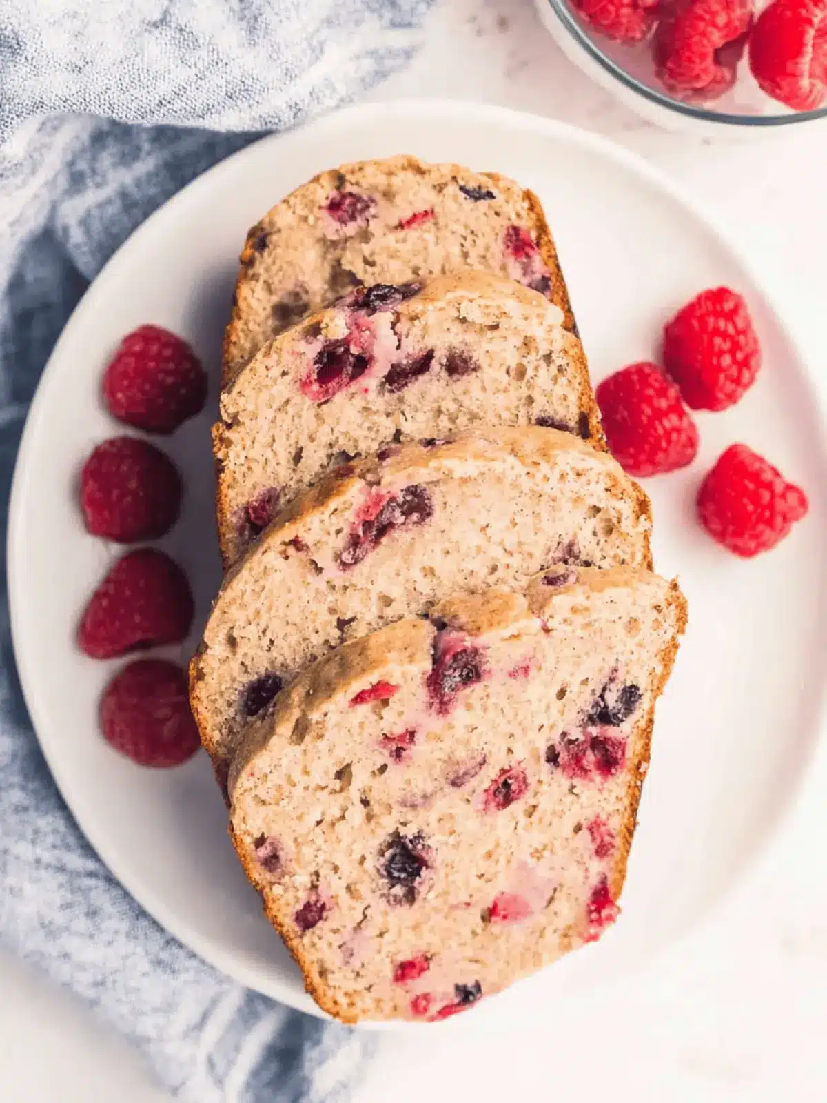 Vollkorn-Dreifach-Beeren-Bananenbrot für den perfekten Snack 4 Vollkorn-Dreifach-Beeren-Bananenbrot