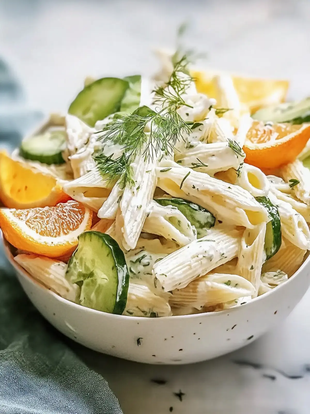 Frischer Gurken-Pasta-Salat für heiße Sommertage 3 Gurken-Pasta-Salat