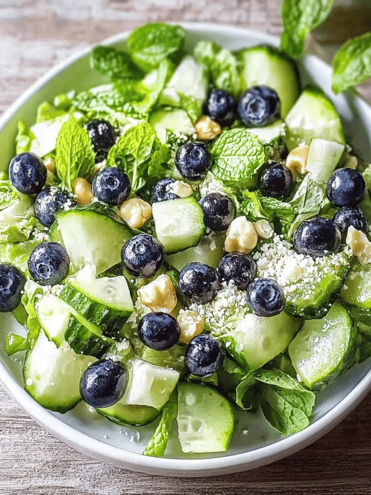 Blaubeere Gurke Feta Salat für heiße Sommertage 4 Blaubeere Gurke Feta Salat