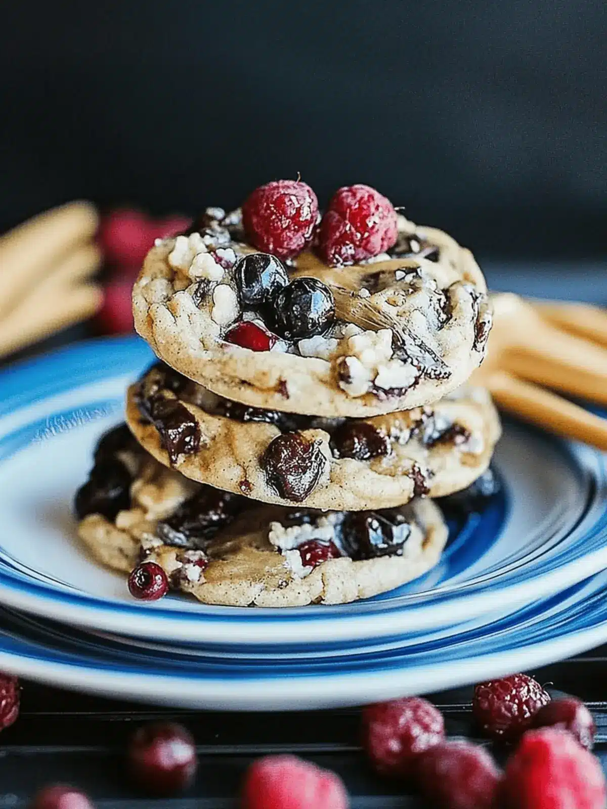Dein Rezept für Preiselbeer-Dunkle-Schokoladenstückchen-Kekse 3 Preiselbeer-Dunkle-Schokoladenstückchen-Kekse
