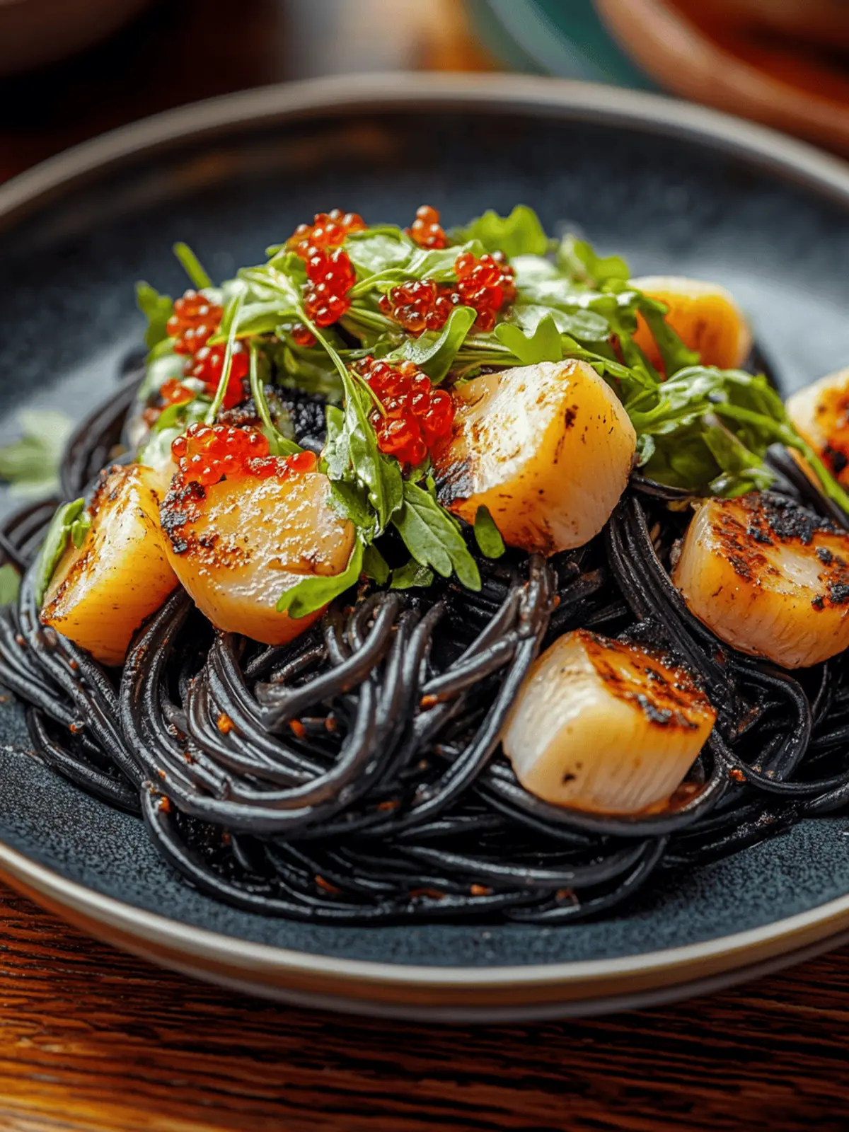 Tintenfisch-Tinte Linguine in 30 Minuten zaubern 2 Tintenfisch-Tinte Linguine