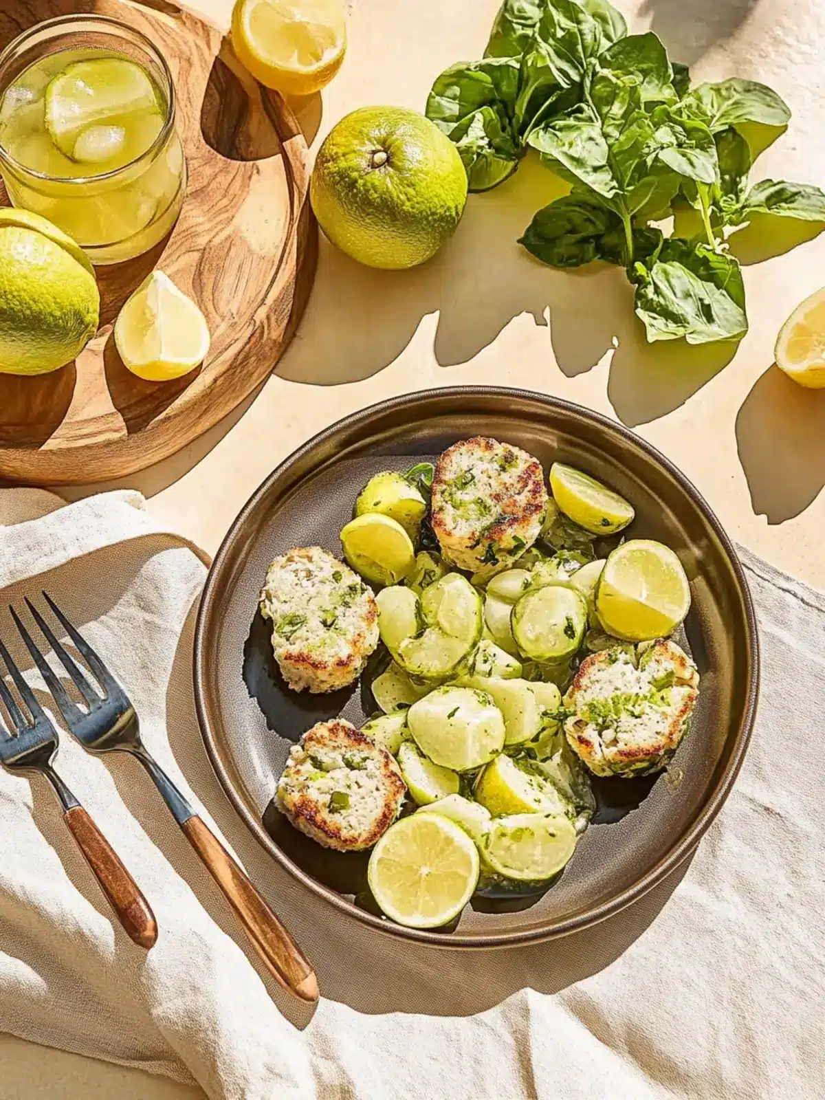 Zucchini- und Gurkensalat mit Honig-Senf-Dressing 2 Zucchini- und Gurkensalat