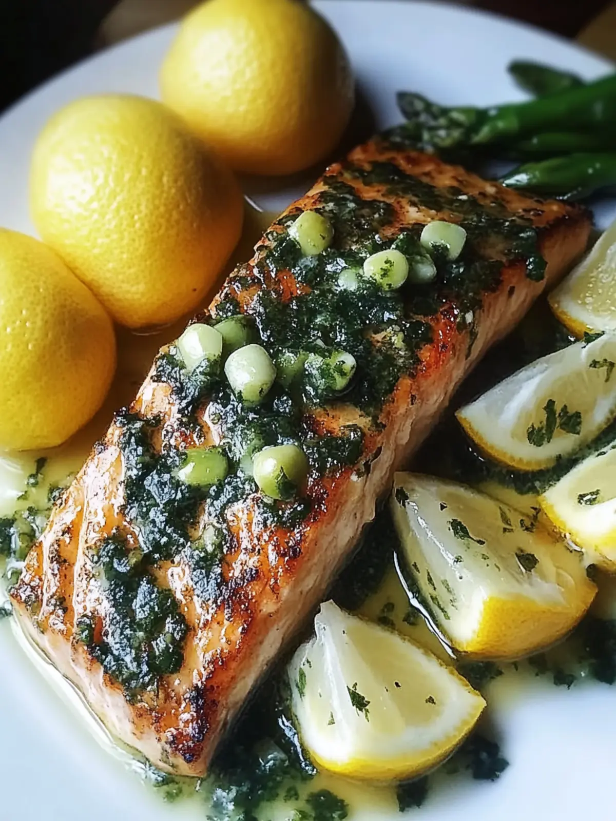 Gewürzter Lachs mit käsigem Spargel und Kartoffeln 5 Gewürzter Lachs mit käsigem Spargel und Knoblauch-Kräuter-Kartoffeln