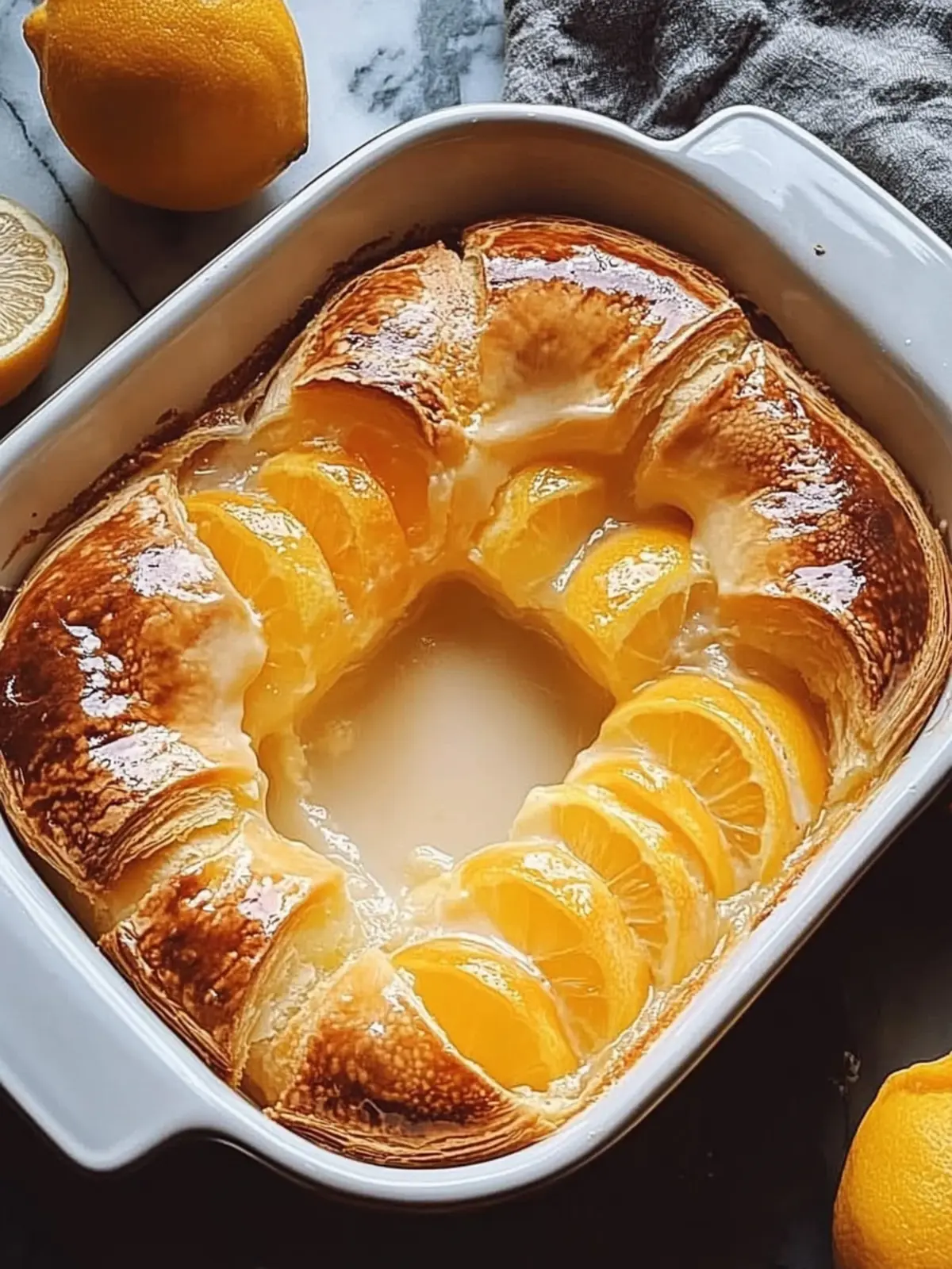 Cremiger Croissant Frühstücksauflauf mit Orangenmarmelade 5 Croissant Frühstücksauflauf mit Orangenmarmelade