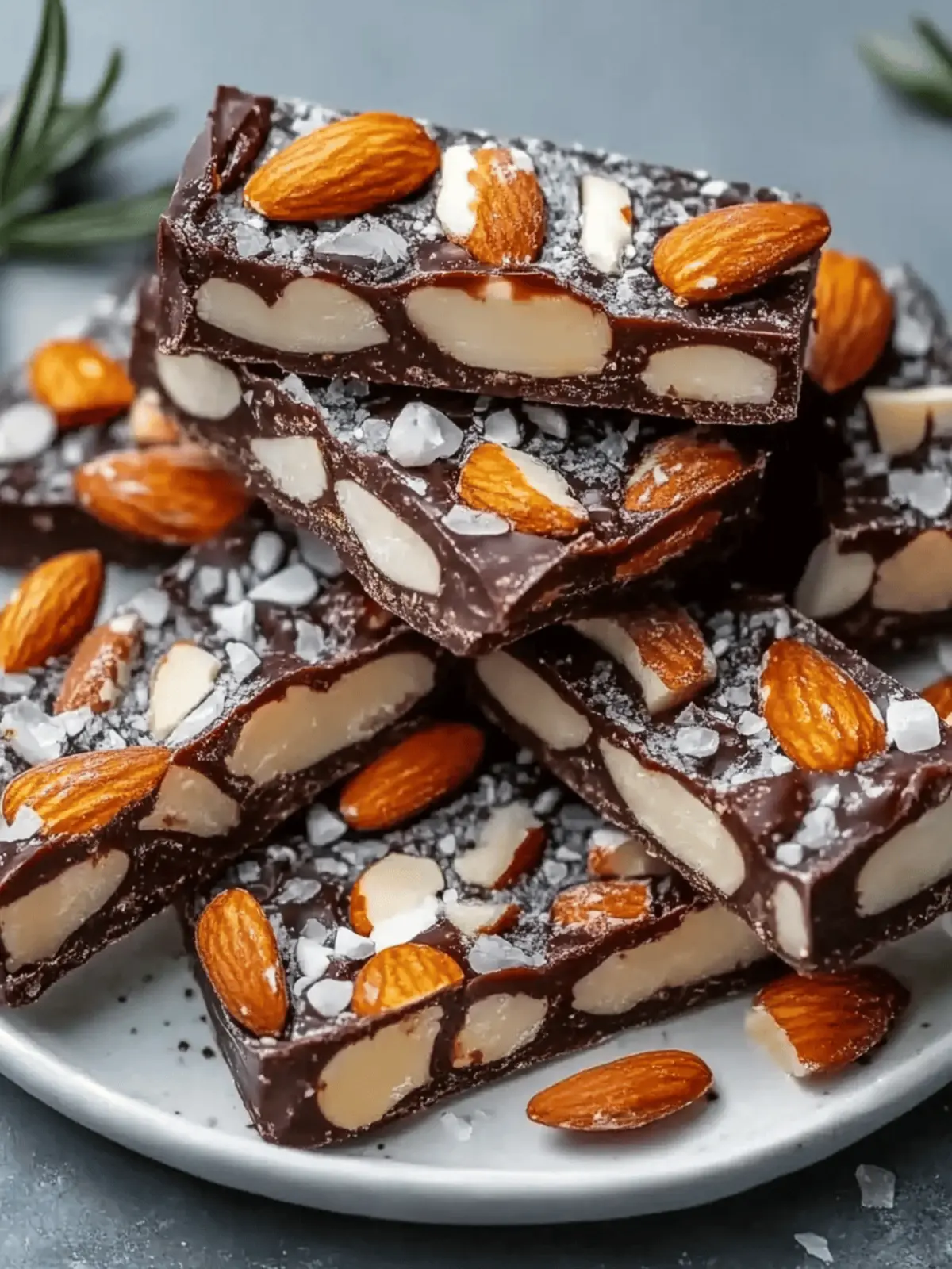 Dunkle Schokolade und Meersalz Nussriegel Rezept