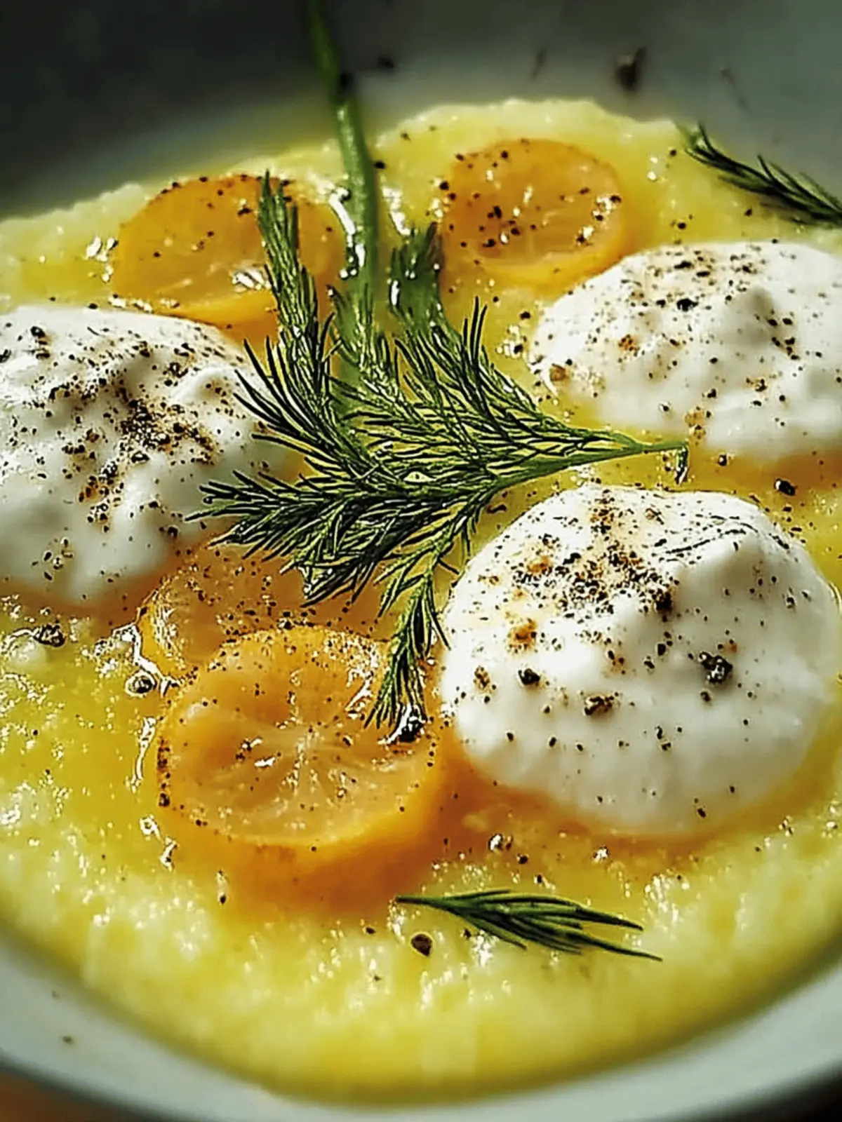 Cremige Polenta mit pochierten Eiern – Genuss pur 4 Cremige Polenta mit pochierten Eiern